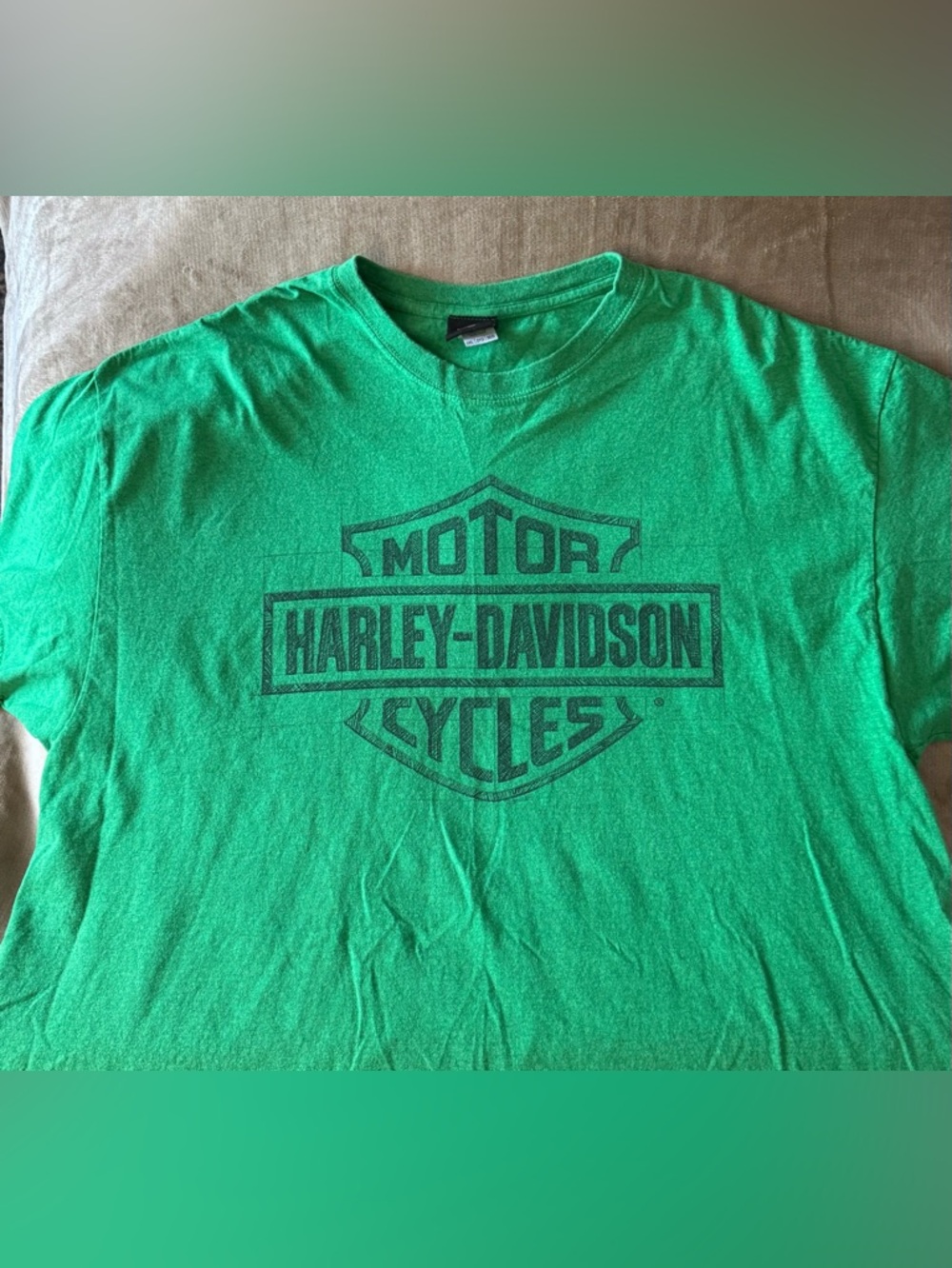 Harley-Davidson Green T-Shirt with Black Logo